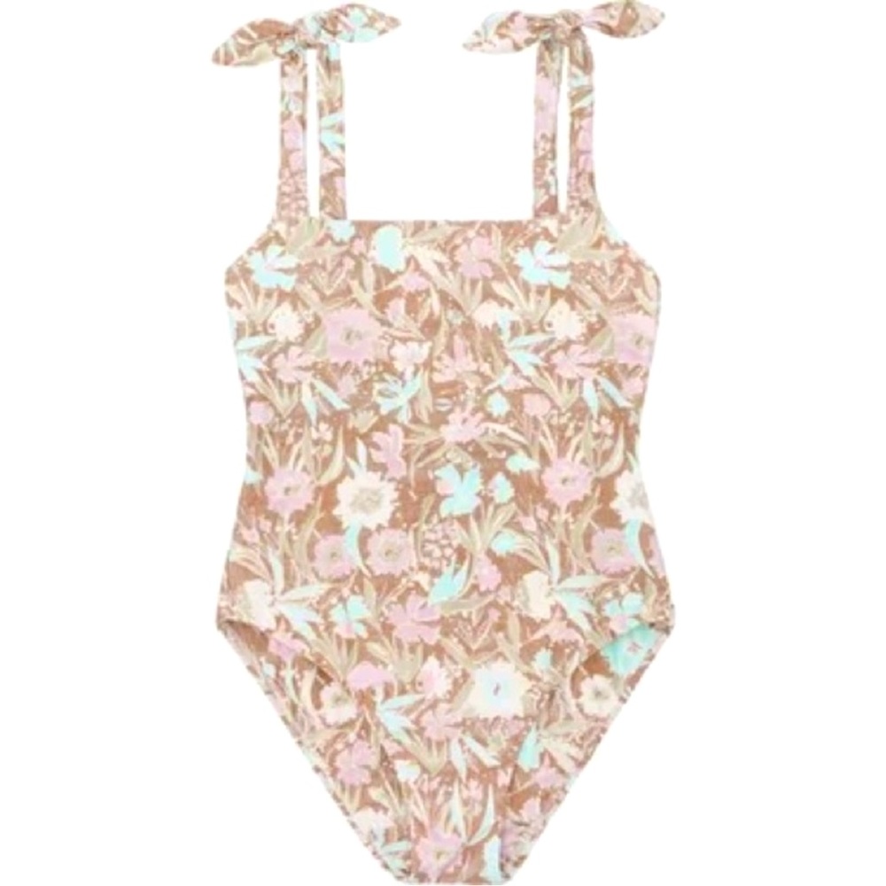 MINNOW Women's Cypress Floral Tie Knot One Piece Size Small